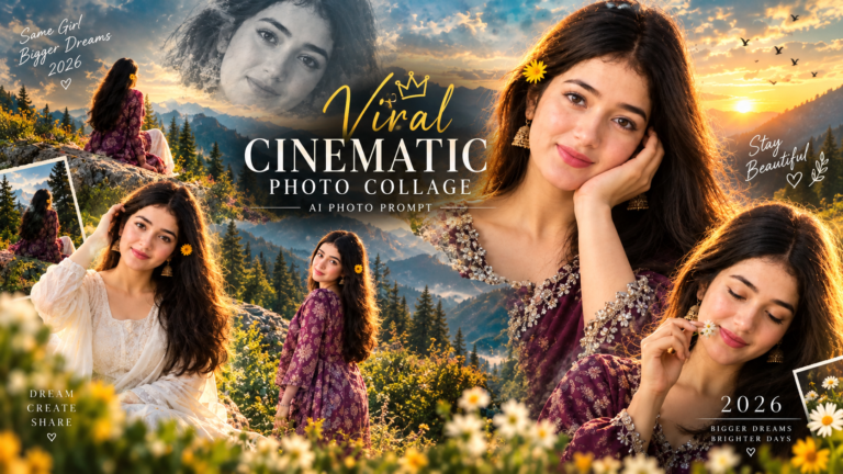 Viral Cinematic Photo Collage AI Photo Prompt 2026