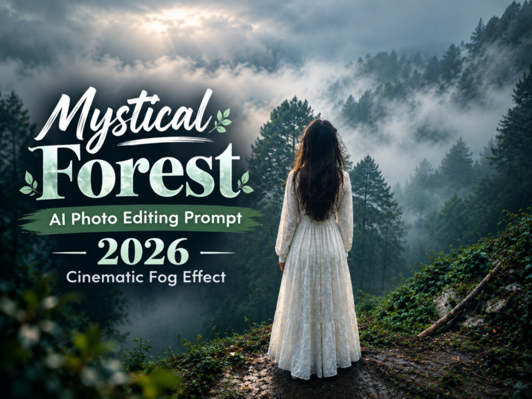 Mystical Forest AI Photo Editing Prompt 2026 | Fog Effect
